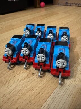 Lot 8 Thomas Train Tank Engine & Friends Diecast #1 Blue Red 2020 Pull Along Toy